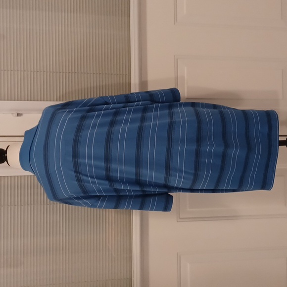 $4 Add-on Long Blue Striped Polo Shirt - Size XL - Picture 4 of 7